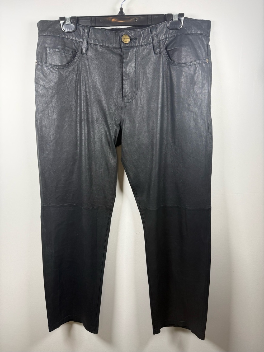 CURRENT ELLIOTT | Goat Leather Crop Boyfriend Pants Size 30
